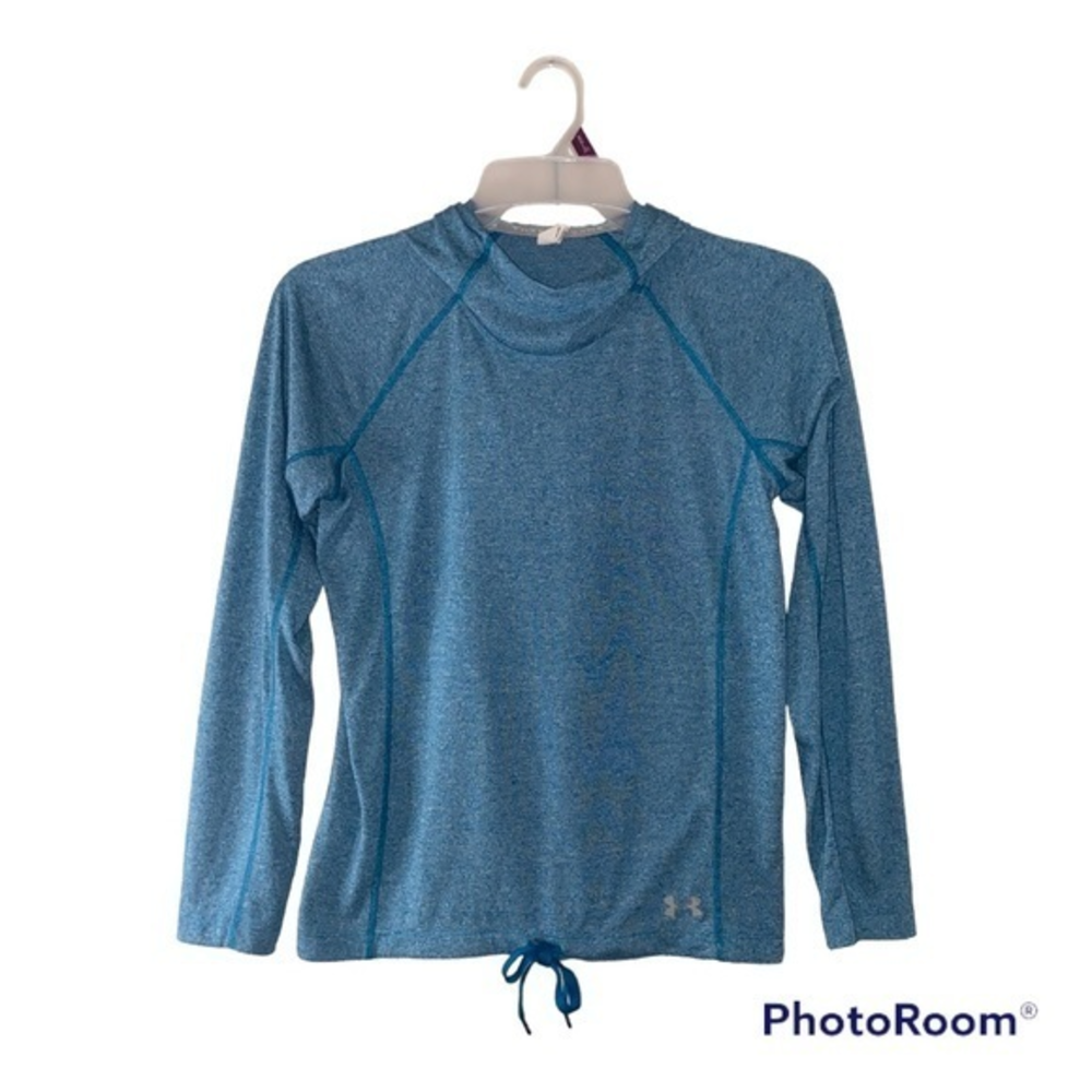 Under Armor Threadborne‎ Train Twist Hoodie Heather Blue Sz Small Long Sleeve